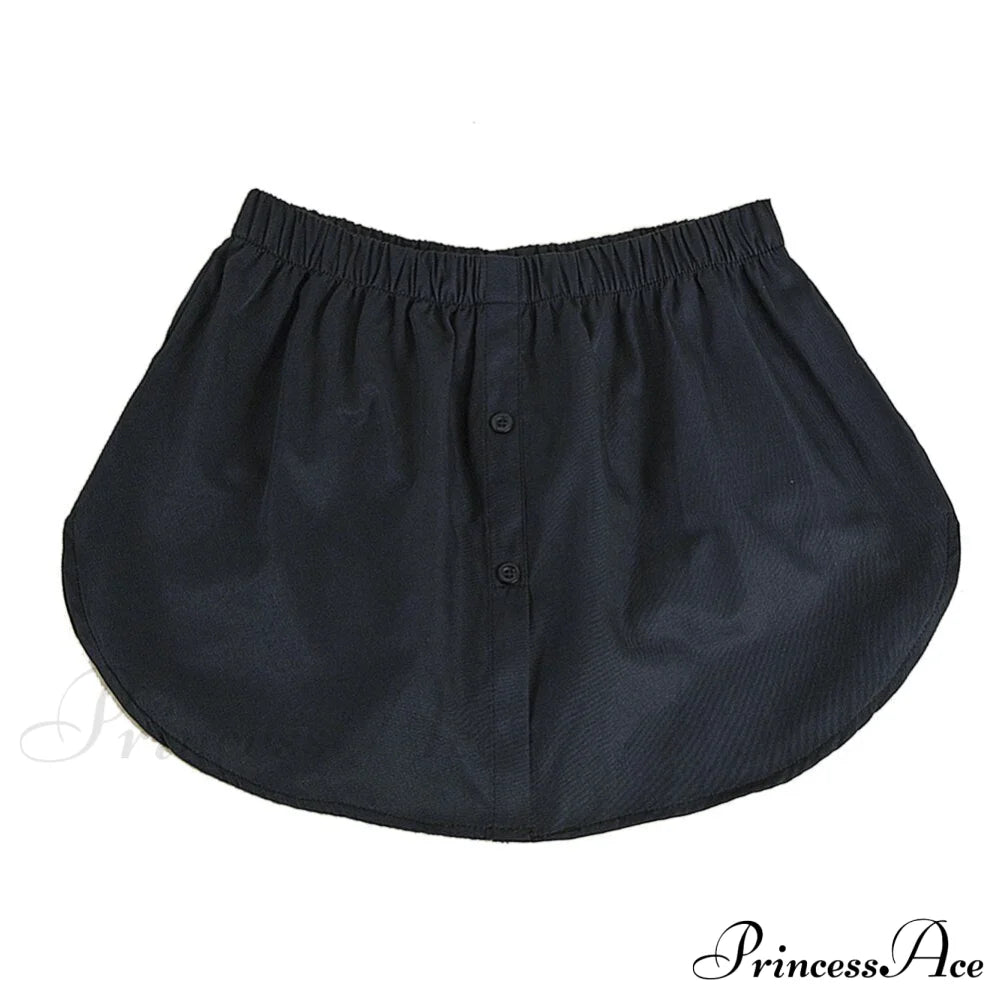 Skirts High Hoodies Extender Sweaters Slips Elastic Half Womens Waist Split Hemline Black 001 / One