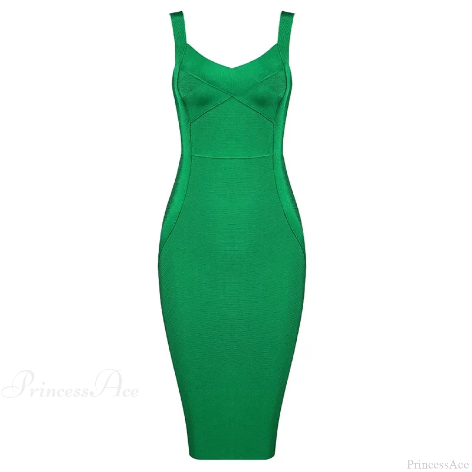 Sleeveless Rayon Bodycon Party Dress Green / S Partydress-241208