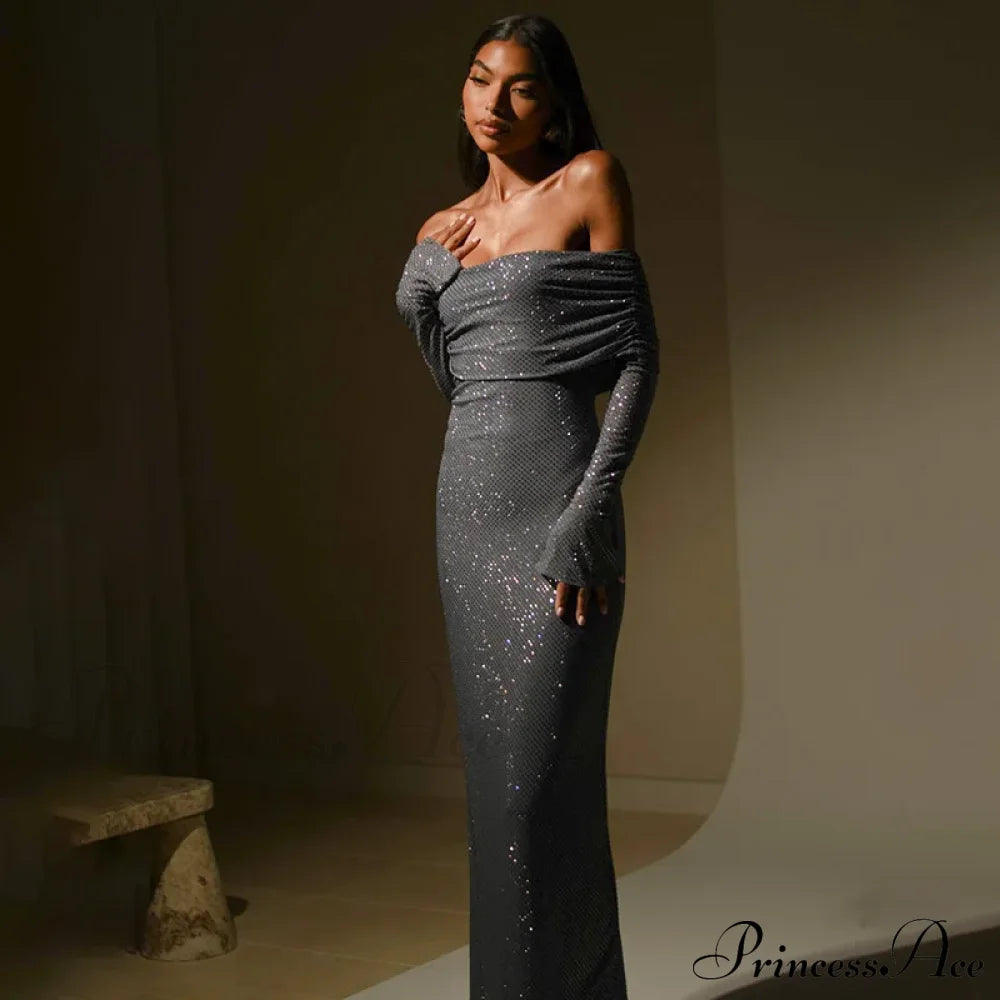 Sleeveless Winter Off Shoulder Sexy Evening Fashion Party Night Club Bodycon Dress