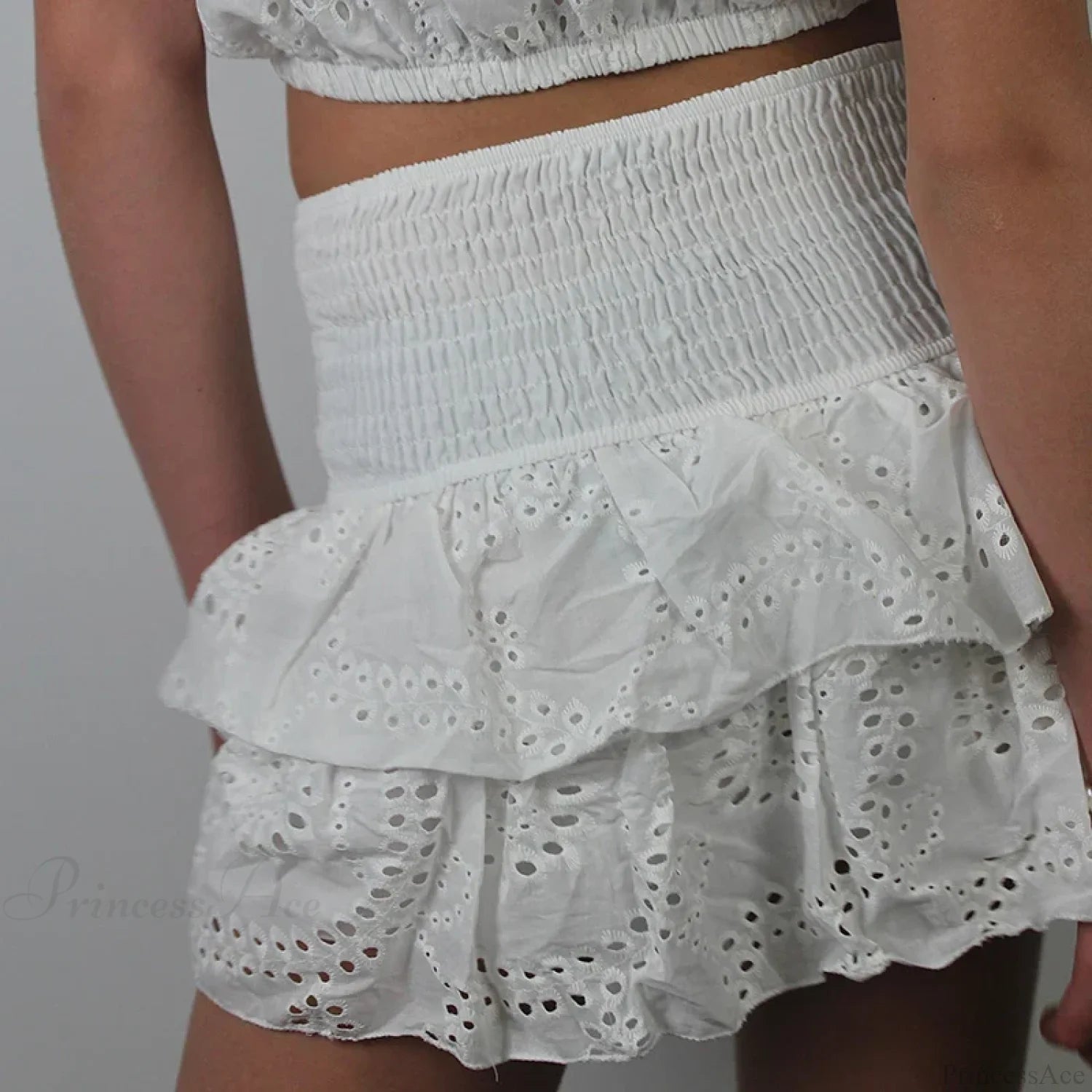 Smocked Boho Beach Ruffle Skirt skirts-250223