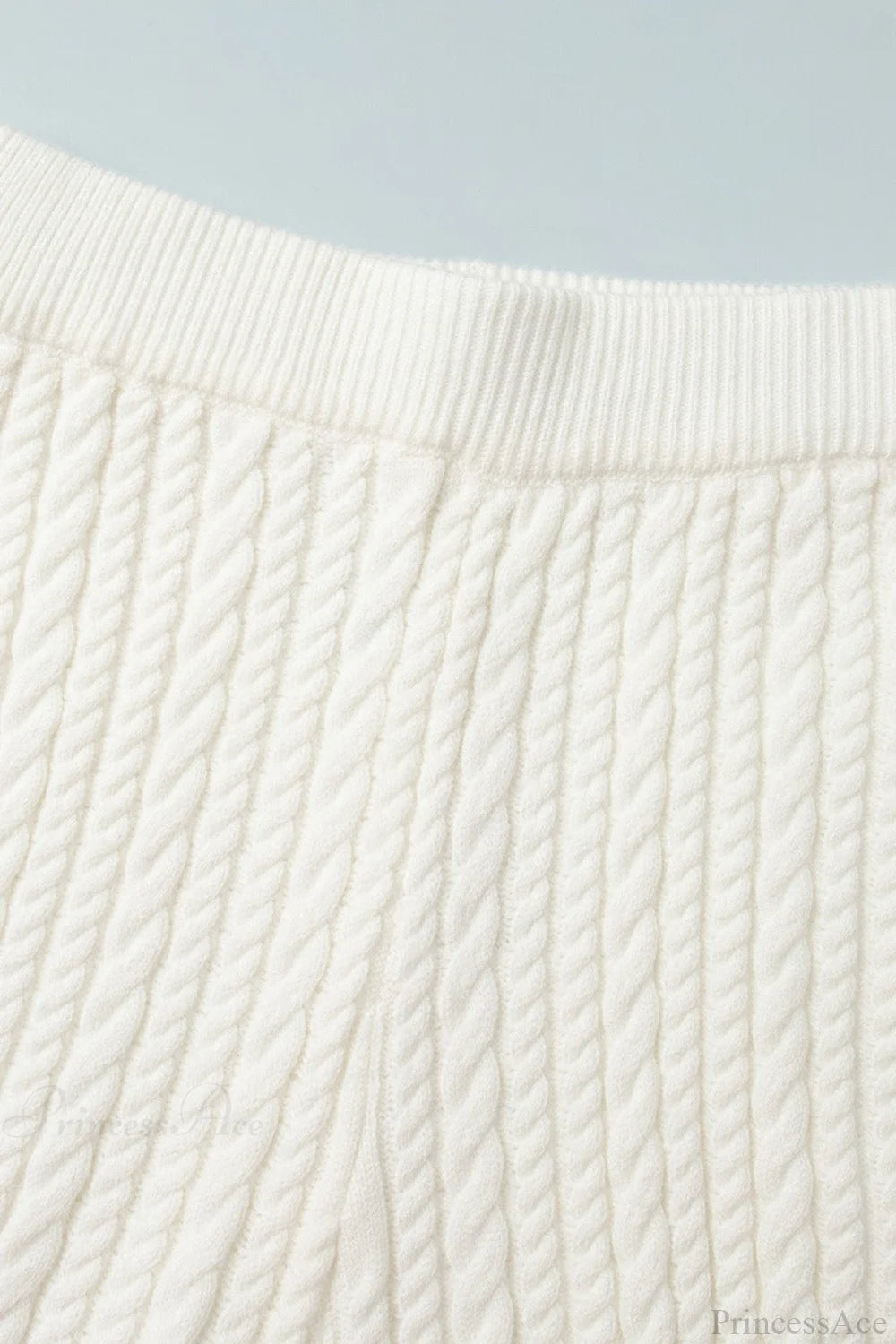 Soft Cable Knit Sweater Pants Two Piece Set