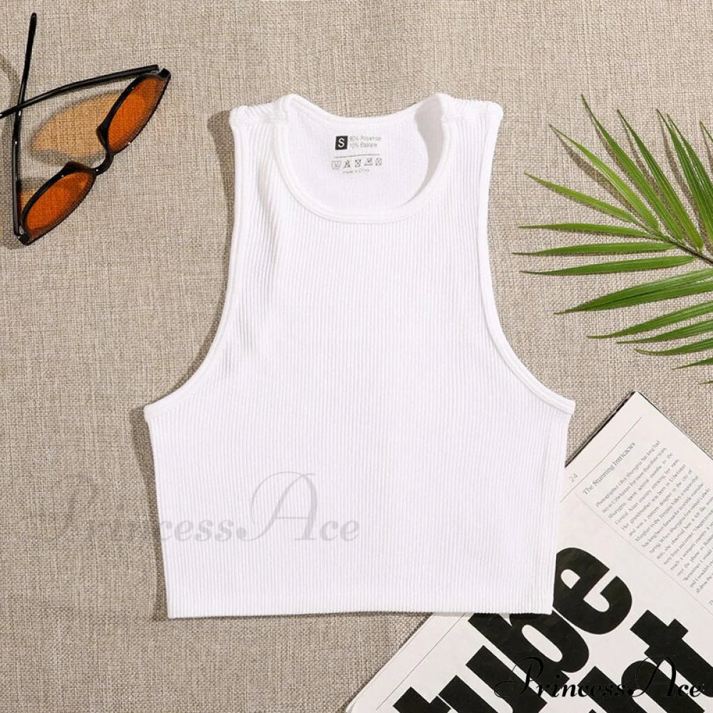 Solid Basic Seamless Streetwear Tank Tops