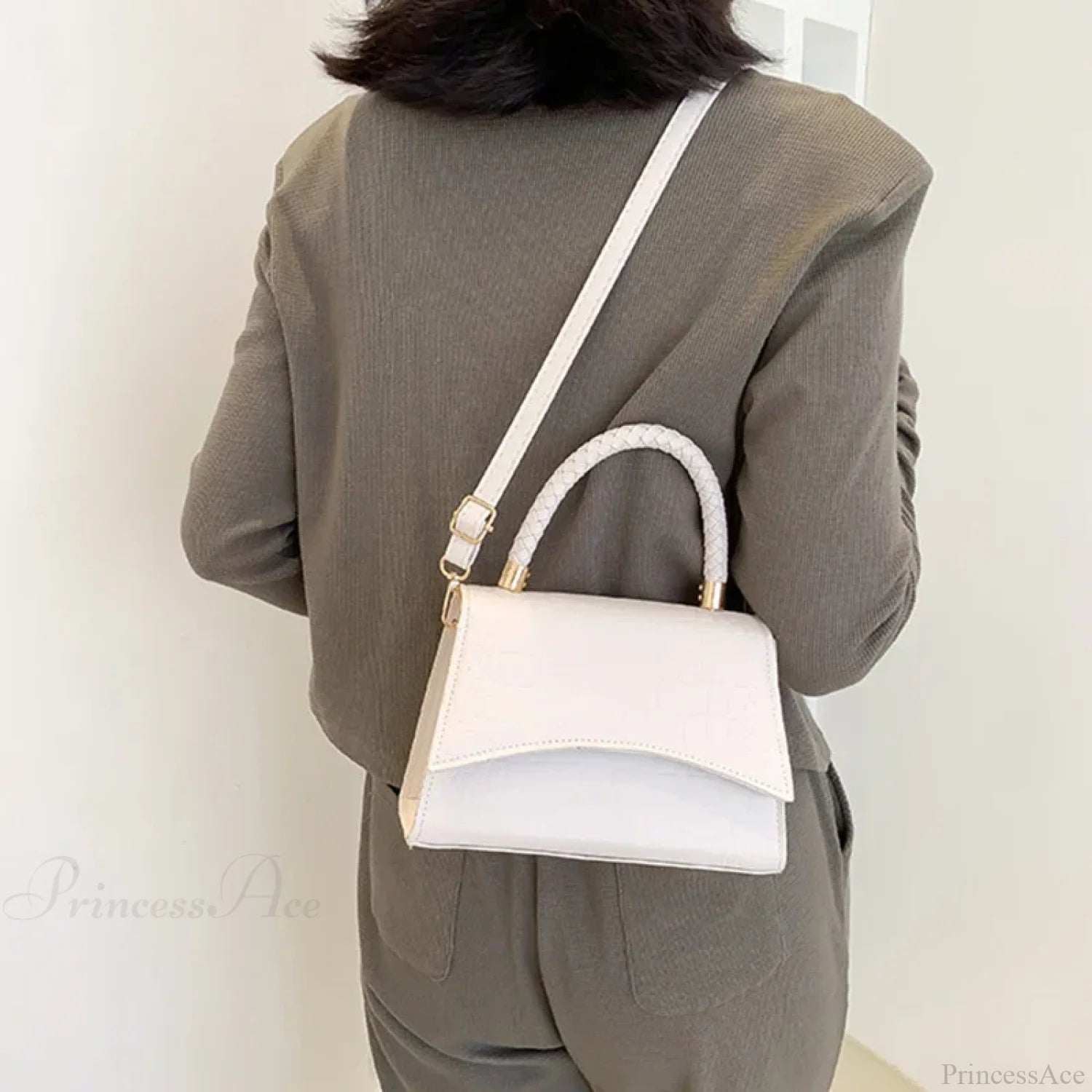 Solid Color PU Leather Designer Crossbody Handbag handbag-250126