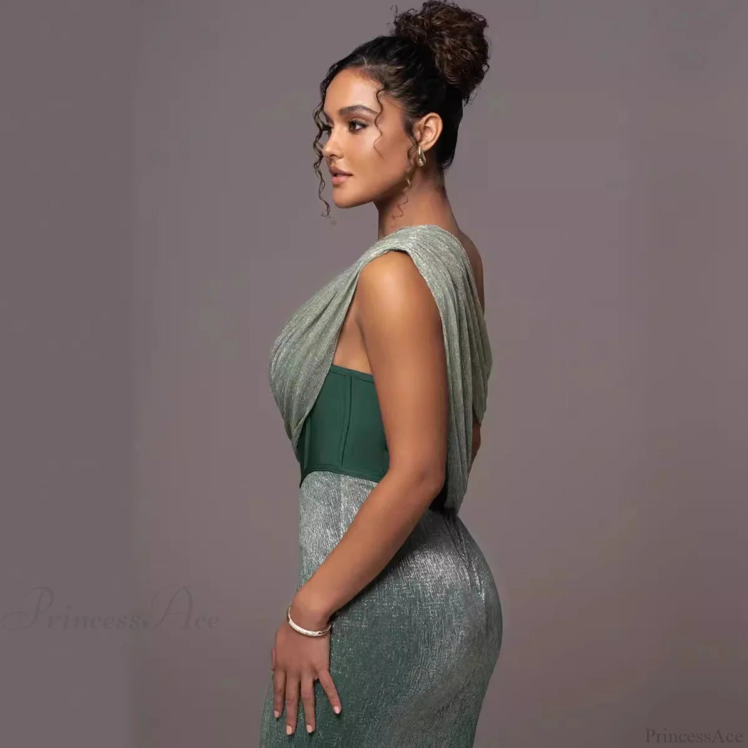 Solid Color Sleeveless Strapless Slit Prom Dress promdress-250223