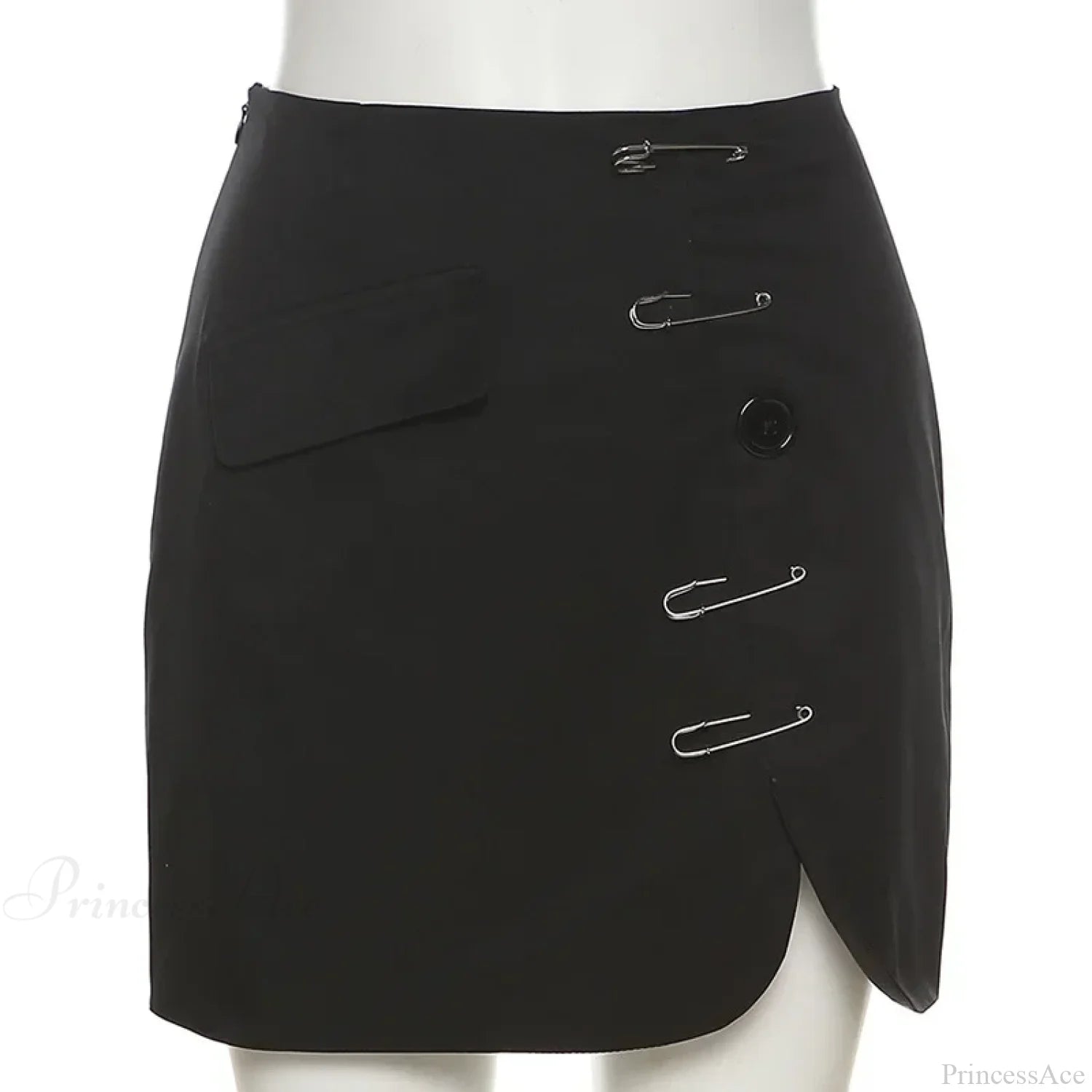 Solid Color Slim Split Mini Skirt
