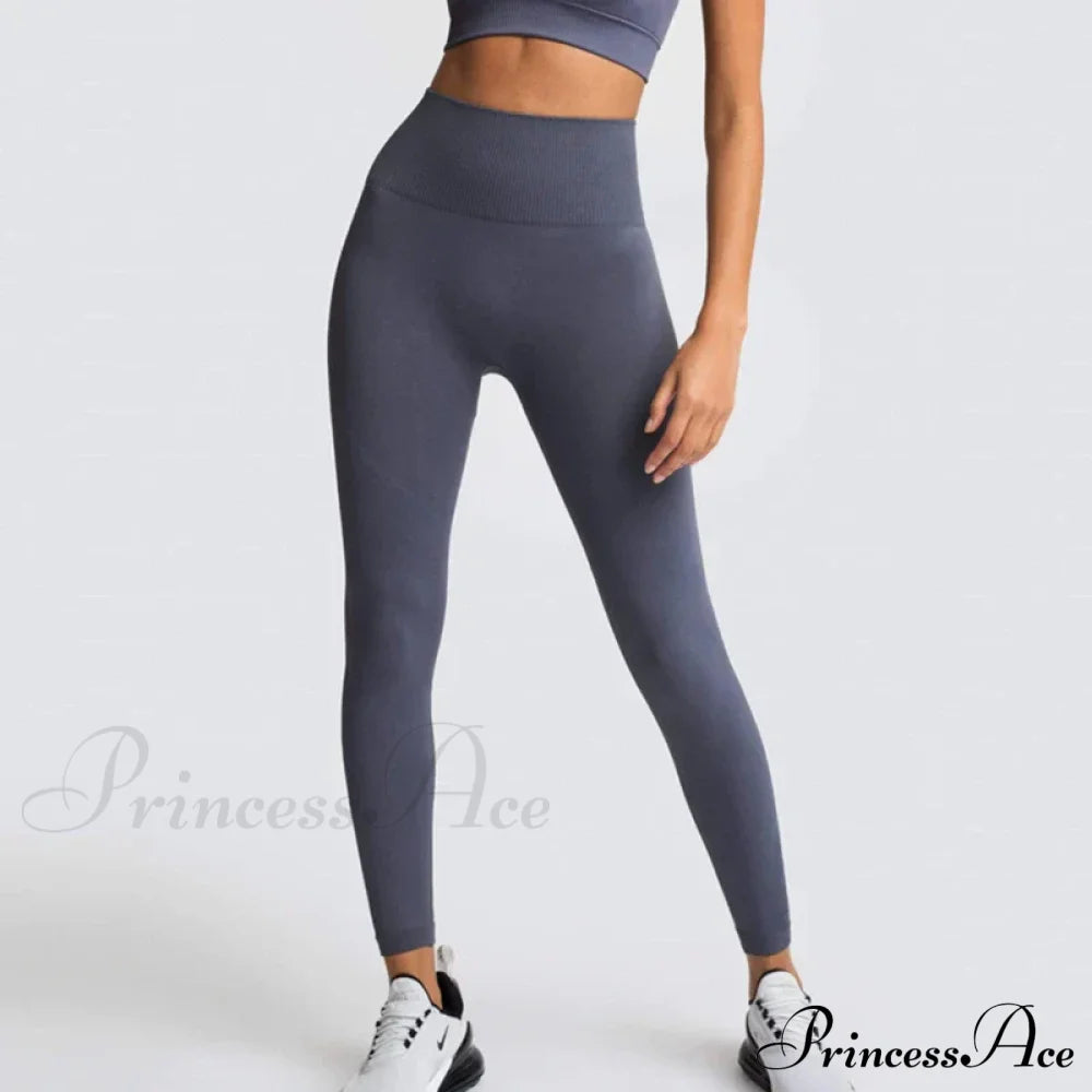 Sport Seamless High Waist Yoga Butt Lift Legging Grey / S
