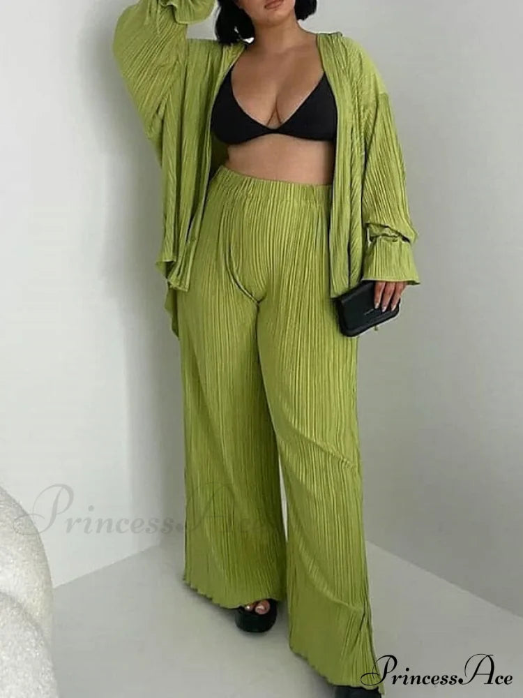 Spring Black Casual Color Blouse Sets Arm Light Fashion White - Daily Pants Regular Solid Long Fit