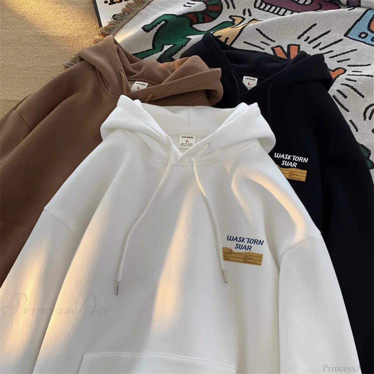 Spring Letter Graphic Streetwear Hoodie