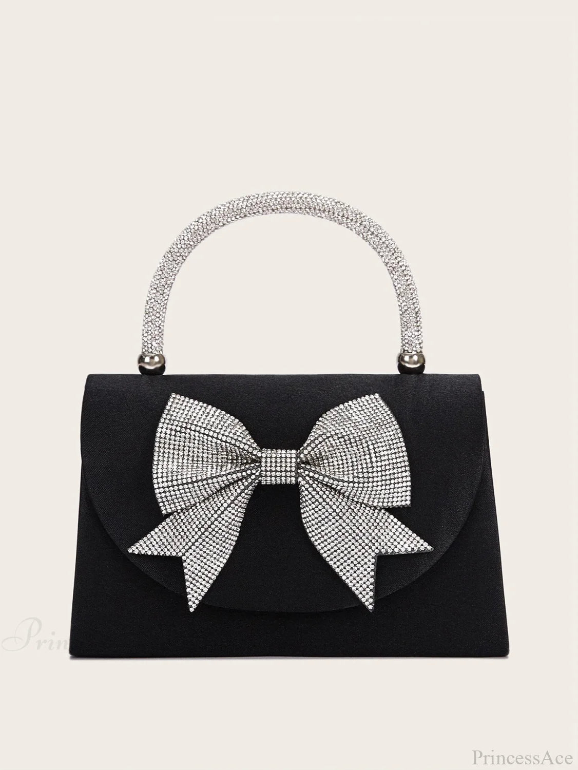 Square Shoulder Clutch Bag Wedding Evening BLACK clutchbag-250126