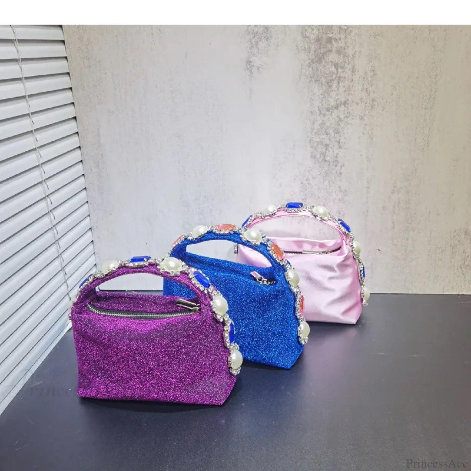 Stones Silk Phone Handbag Wristlet wristlet-250126