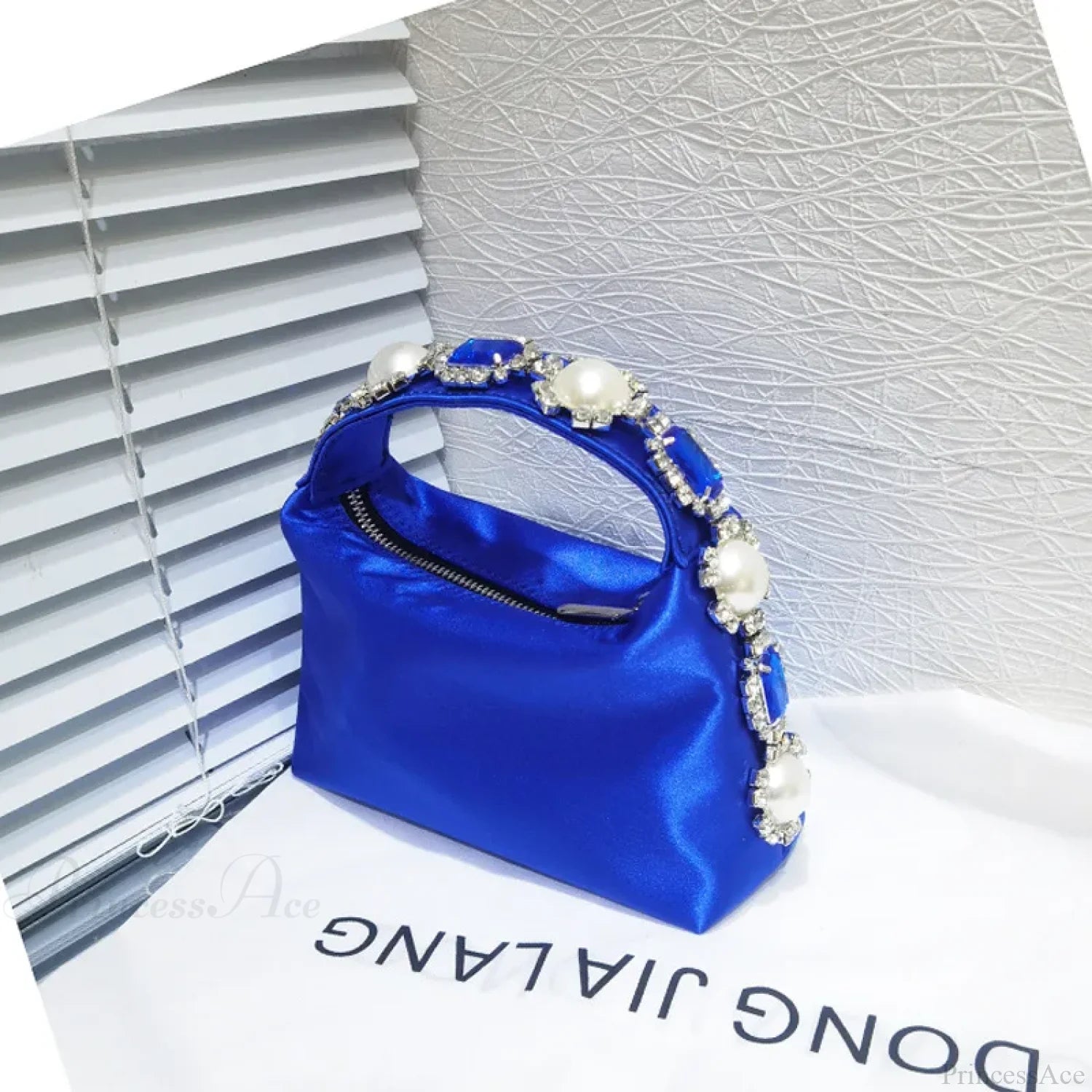 Stones Silk Phone Handbag Wristlet blue 1 wristlet-250126
