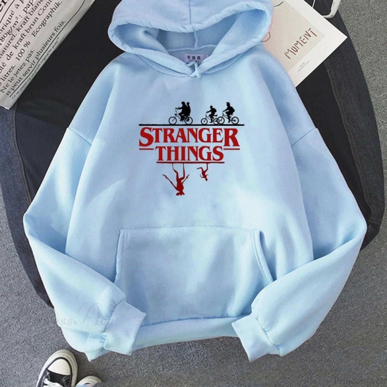 Stranger Things Anime Print Hoodies Sweatshirts & Hoodies-L