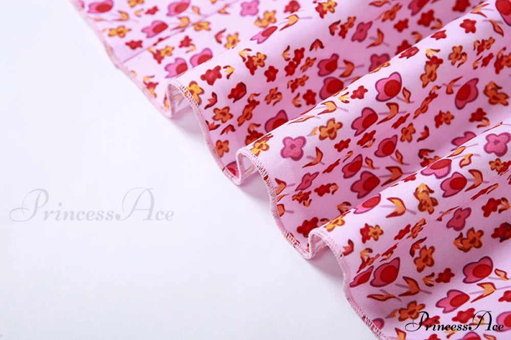 Straps And Design Flowered Warm-Season Long Bodycon Ruched Pink Coastal With Casual Gown Detail