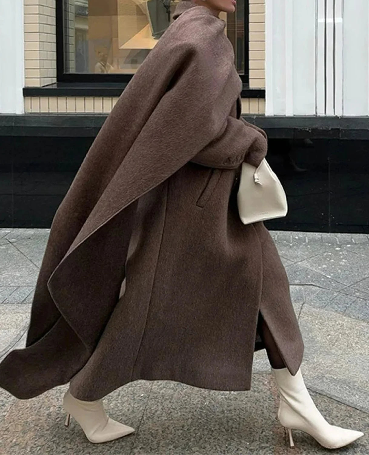 Street Women’s Lapel Double-Breasted Overcoat