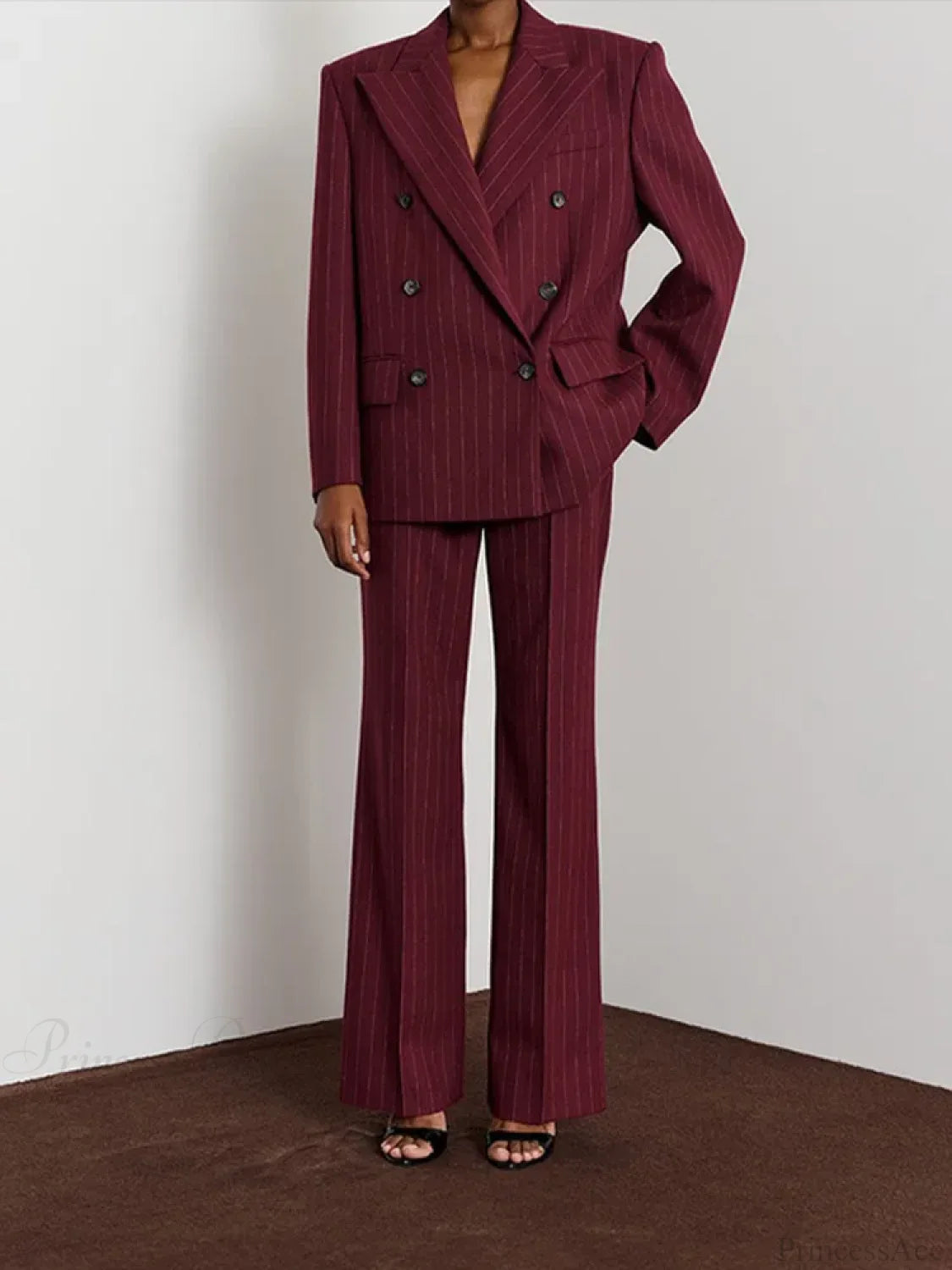 Stripe Print Blazer Coat