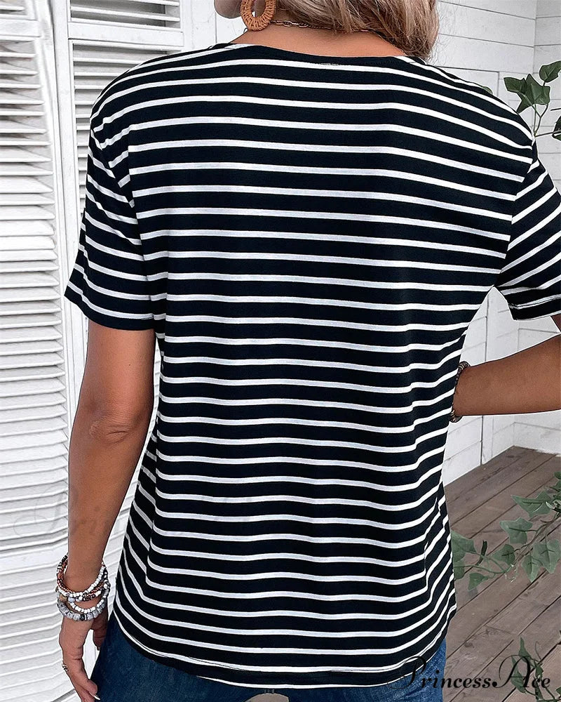 Striped Arm Brief Tee T-Shirts