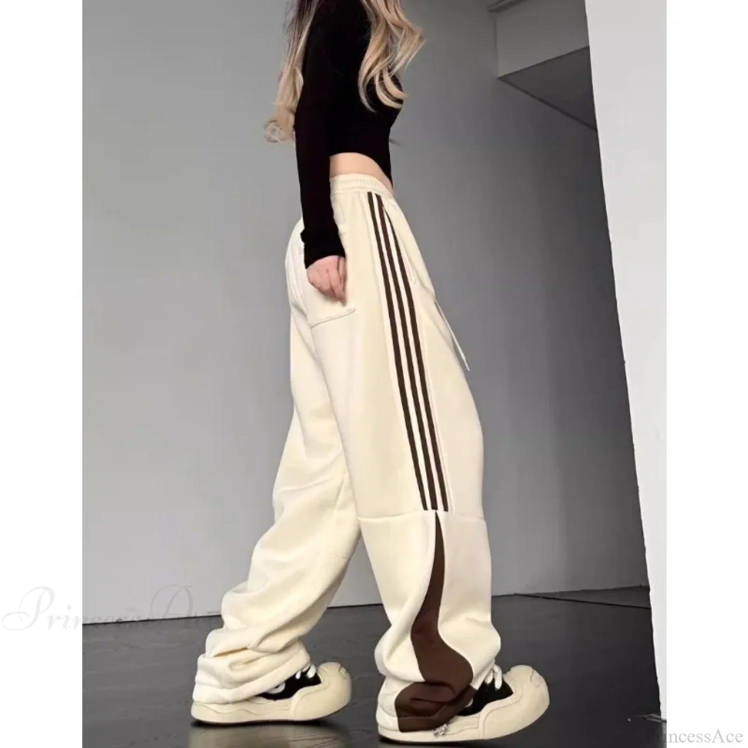 Striped Cargo Sweatpants Casual Pants
