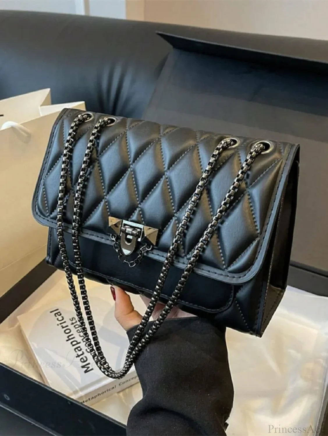 Stylish Diamond Grid Crossbody Shoulder Bag shoulder-250126