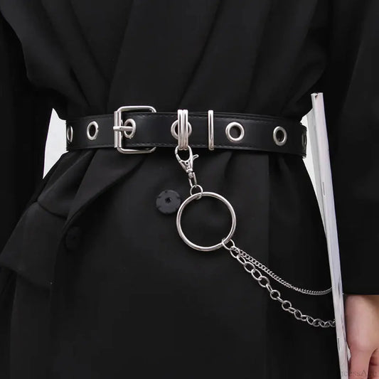 Stylish European American Gothic Punk Strap black1