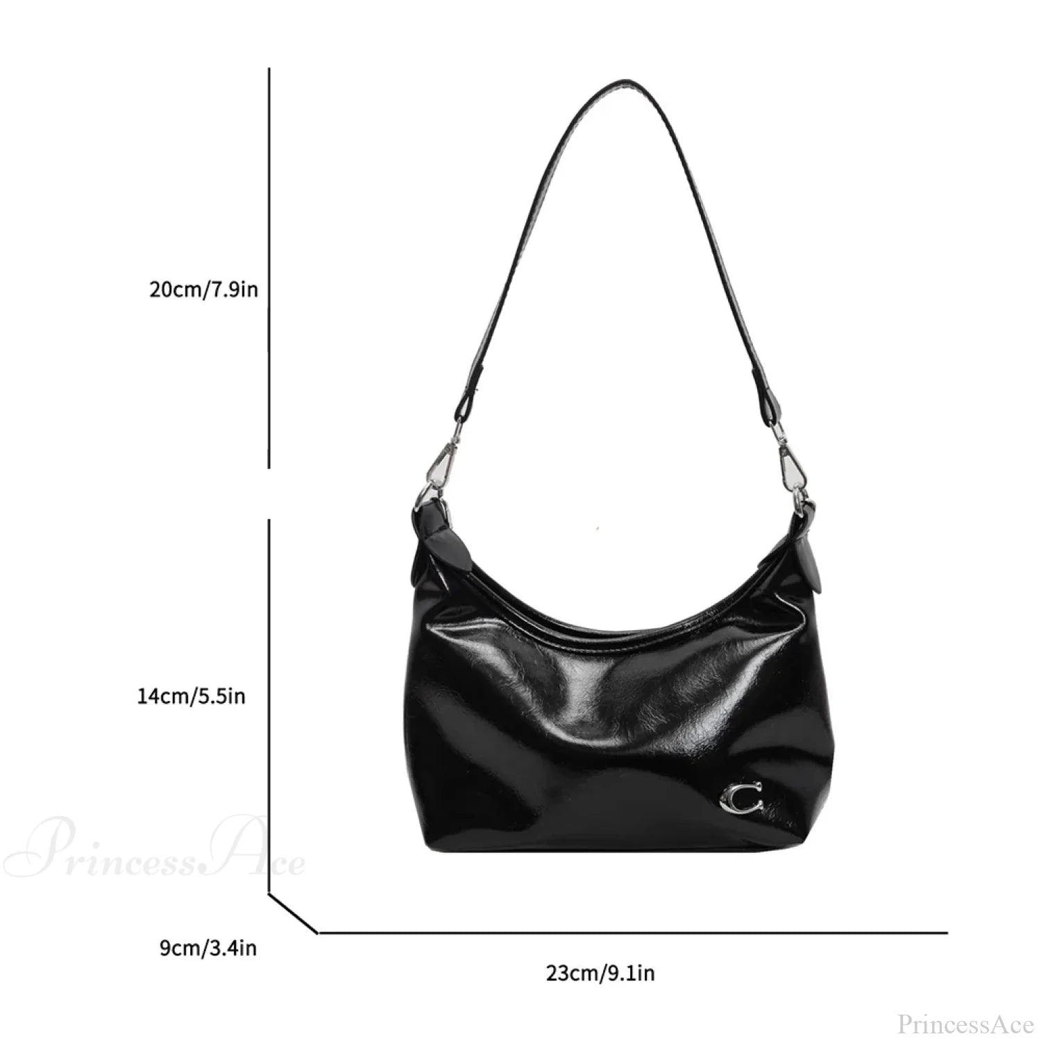 Stylish PU Crossbody Bag with Zipper shoulder-250126