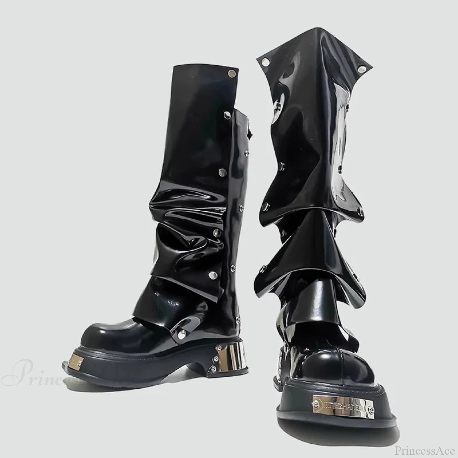 Stylistic Gothic Tall Elevated Rebel Boot