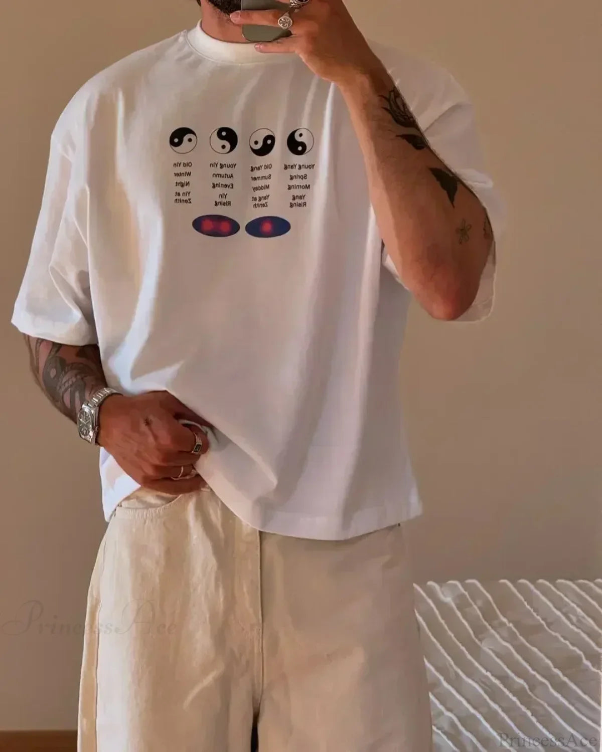 Summer Cherry Graphic T-shirt white8 / S t-shirt-250223