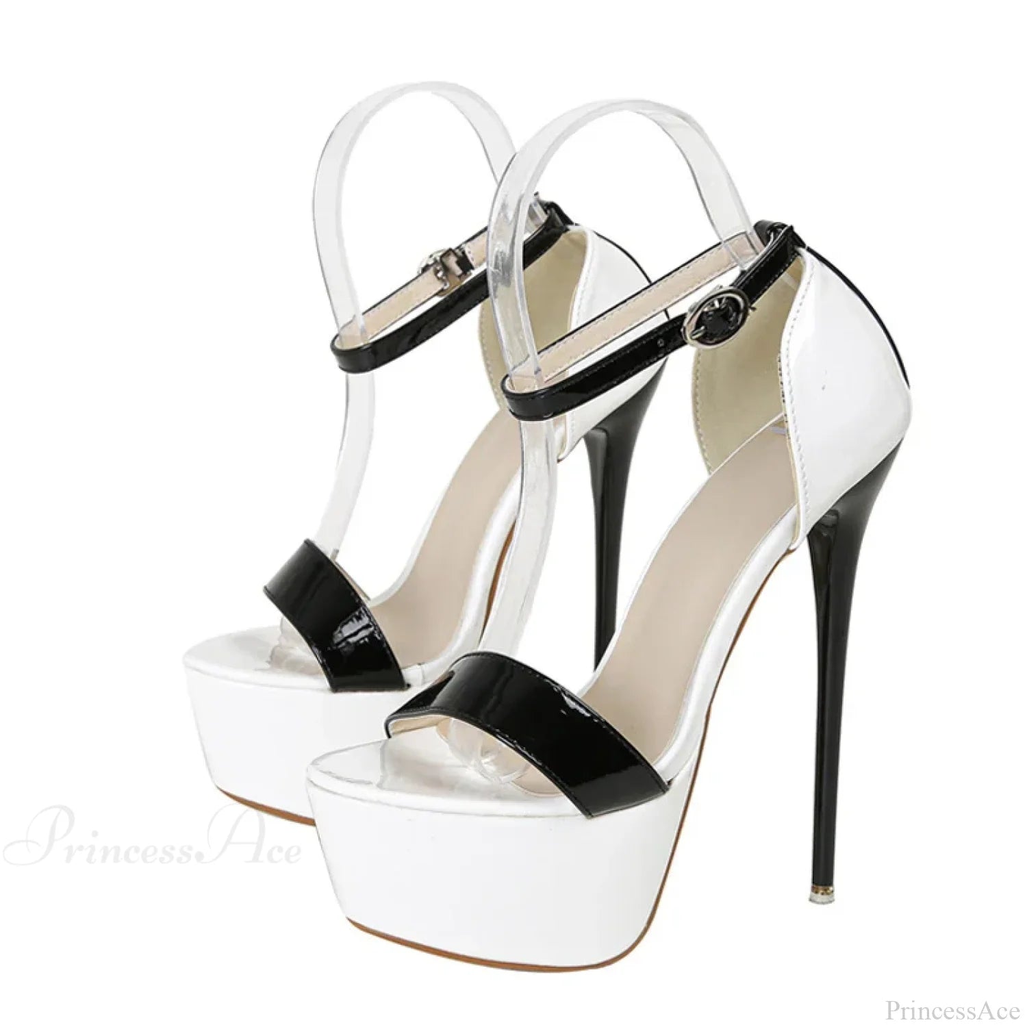 Summer Open-Toe Stiletto Platform Sandals Sexy Red Ankle-Strap 16Cm Extreme High Heels Wedding Heel