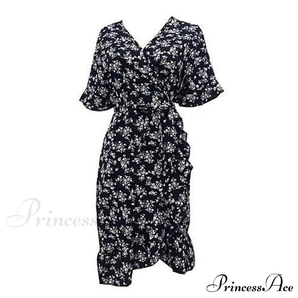 Summer V-Neck Short Wrap Dress For Women
