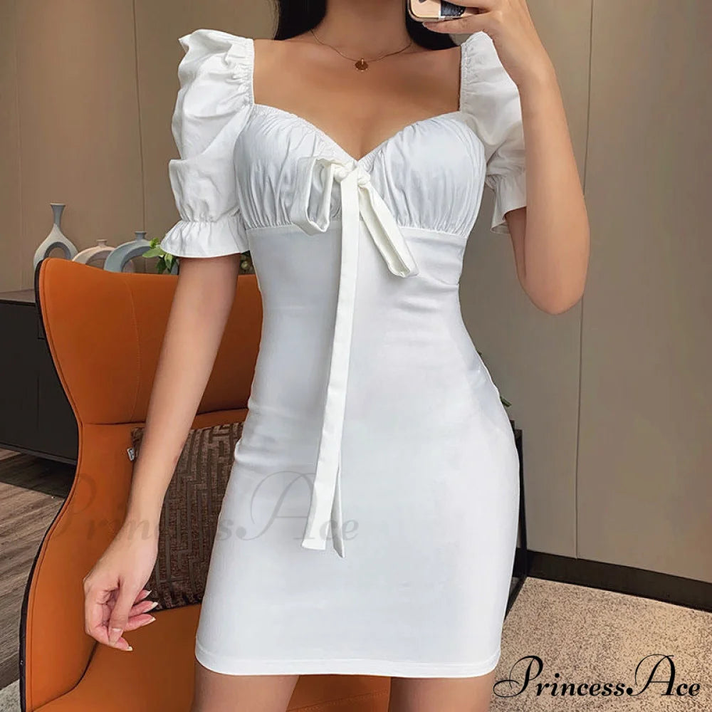 Sweet Moments Puff Charming Sleeve Mini Dress Dressy Dresses