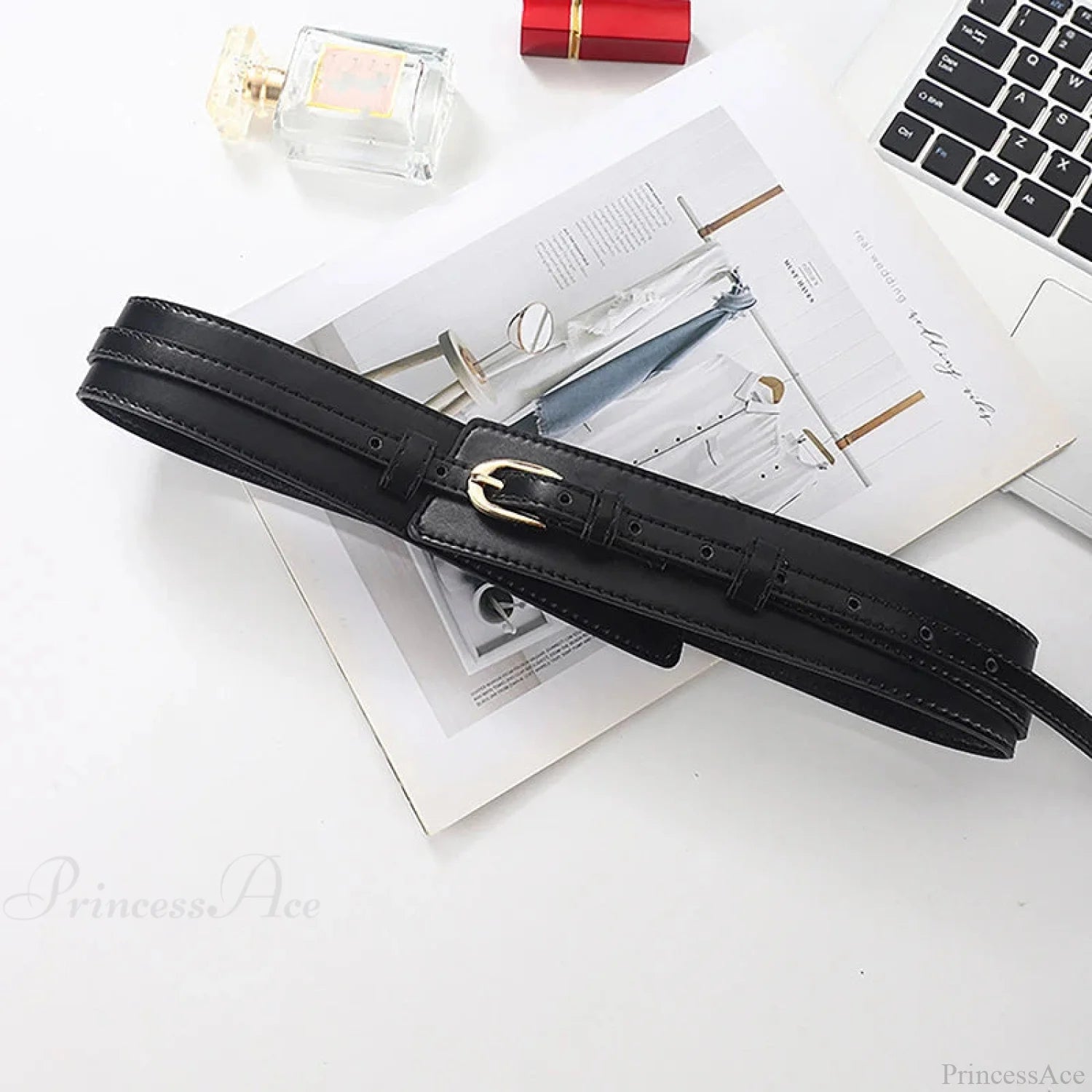 Synonyms: Gothic - medieval Leather - hide Pin - peg Buckle - clasp PU medieval hide peg clasp Belt style18