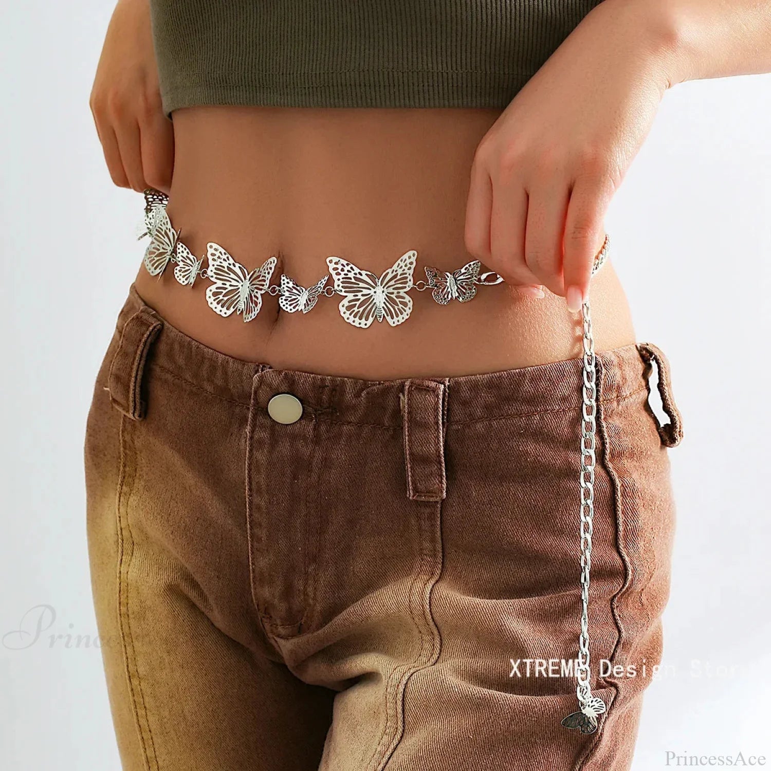Synonyms Leather Butterfly Belt Silver4