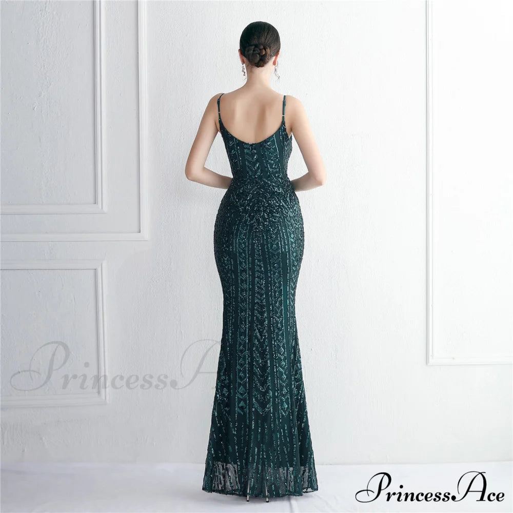 Taisia Formal Stylish Sequin Scroll Dress S.o. Long Dresses