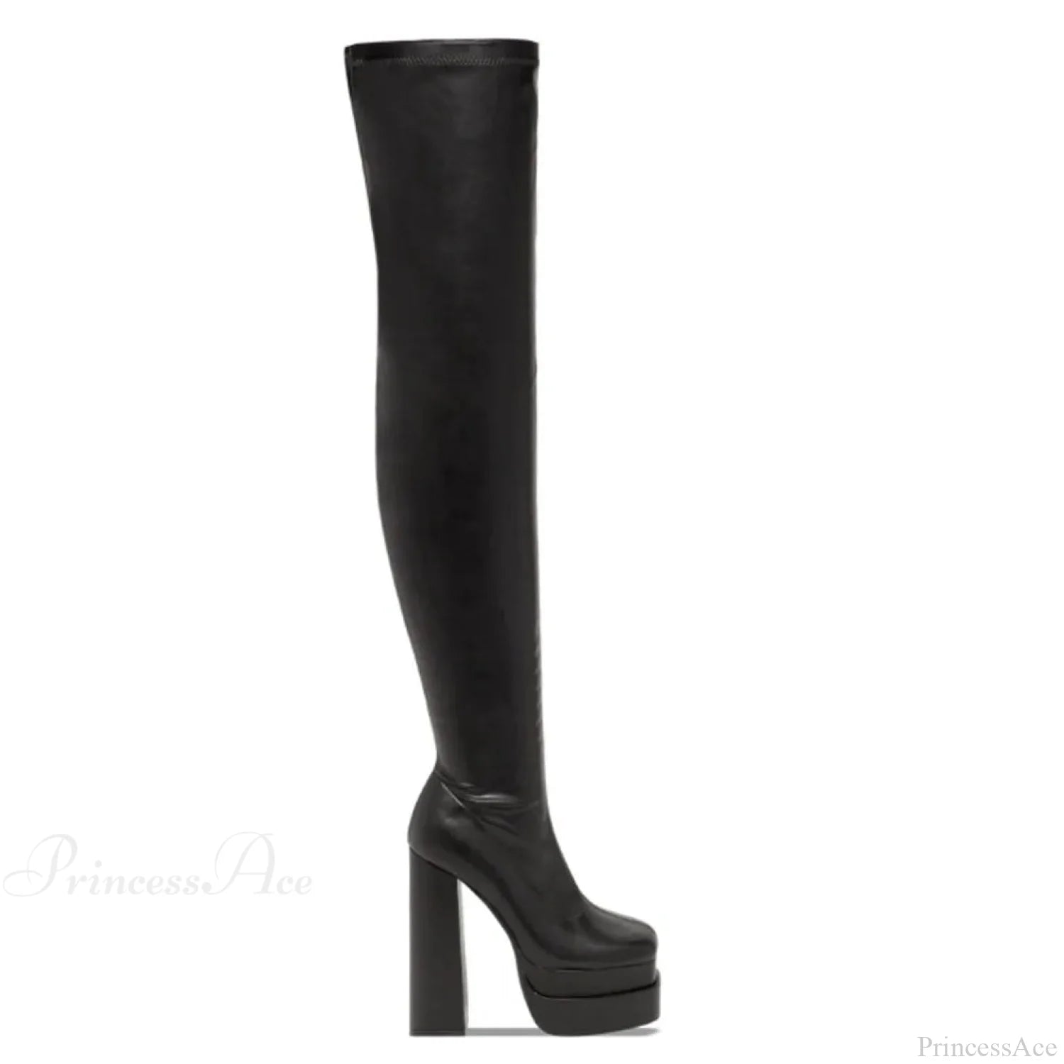 Tall Heeled Above The Knee Platform Winter Boot black 1 / 5