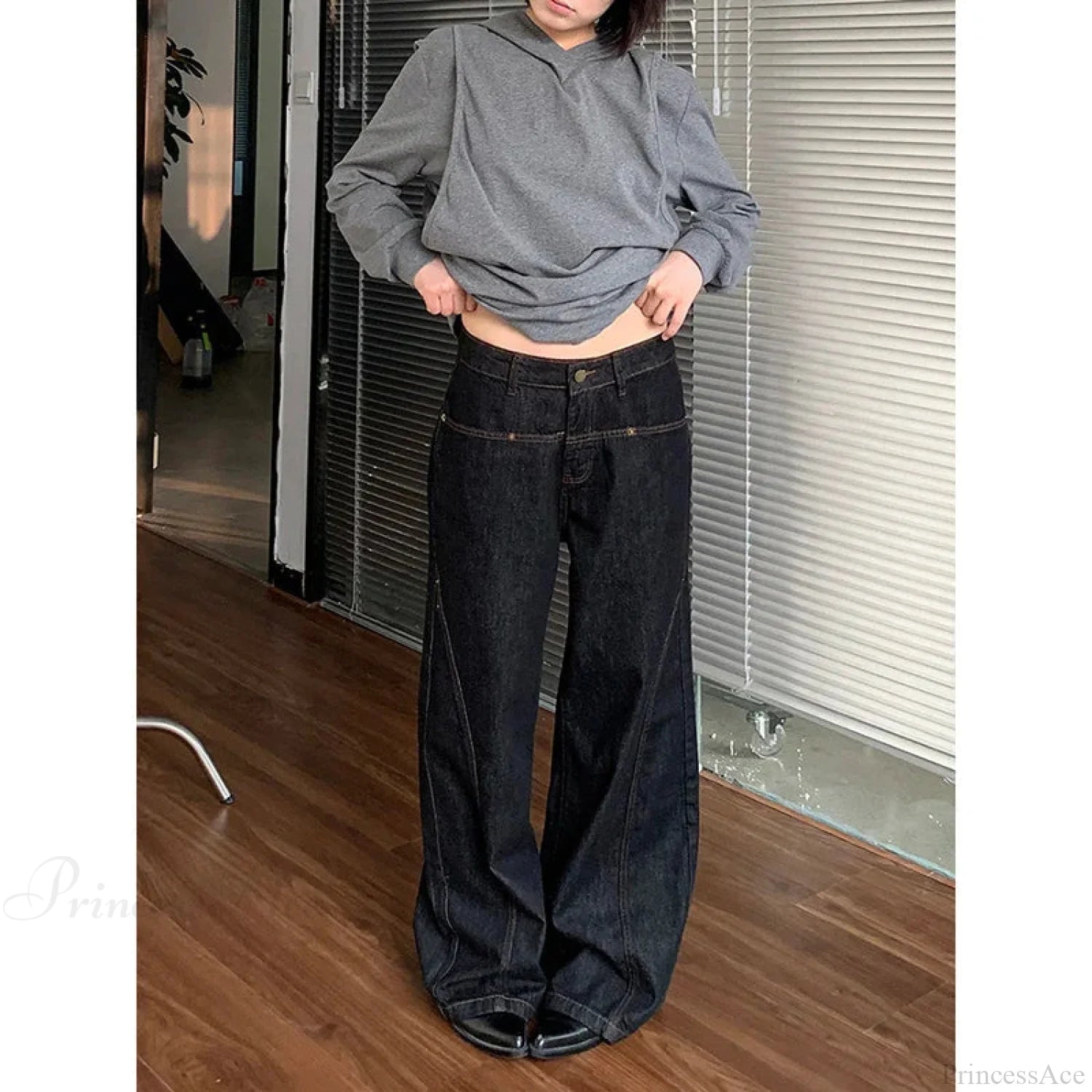Tall Waist Antique Gothic Denim Pant