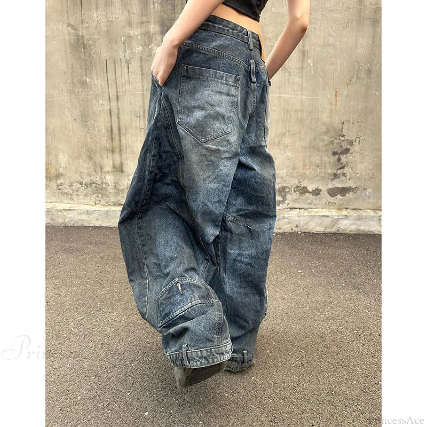 Tall Waist Gothic Denim Pant Blue / S