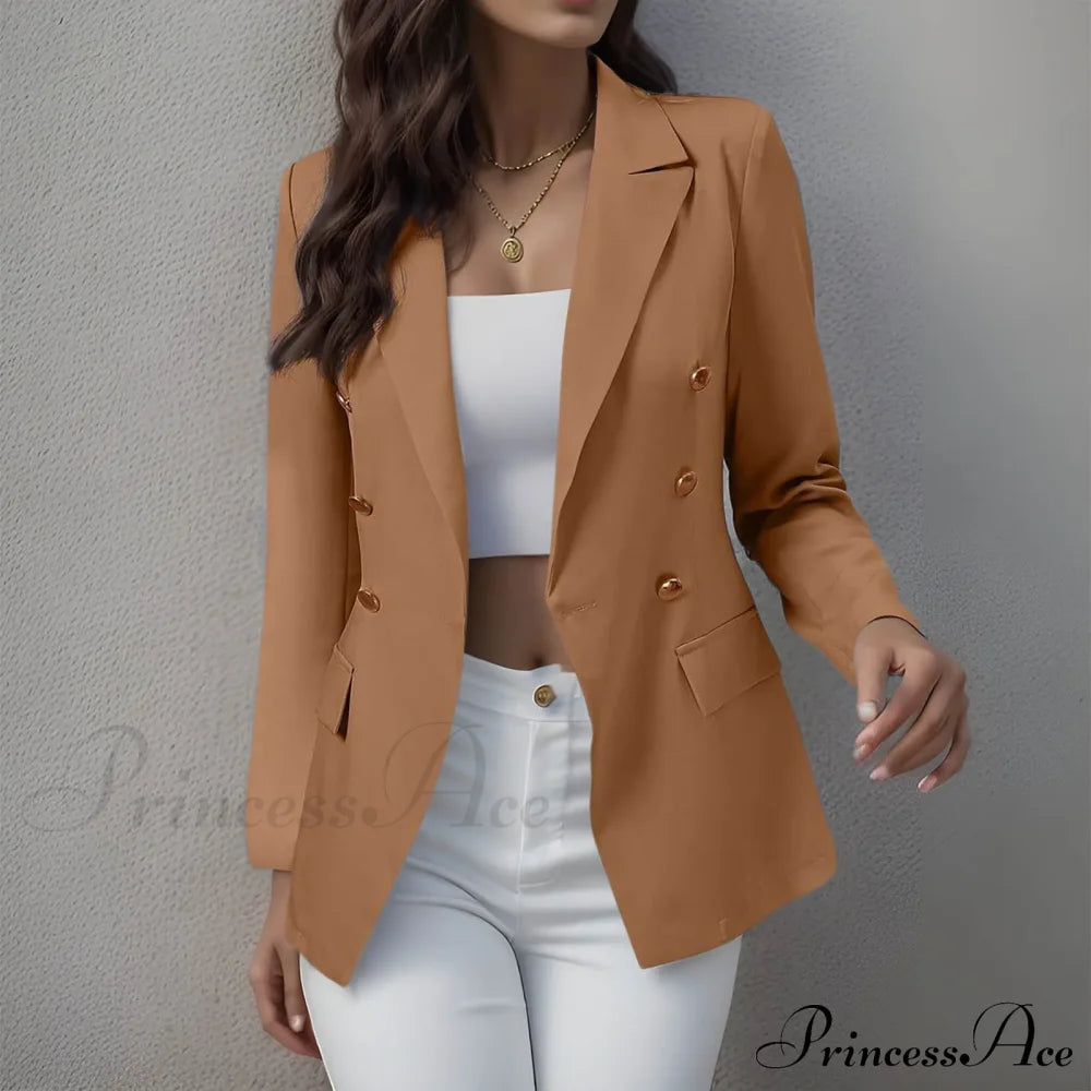 Temperament Lapel Long Sleeve Slim Overcoat Women’s Bomber Korean Winter Outer Warm Chic Stylish