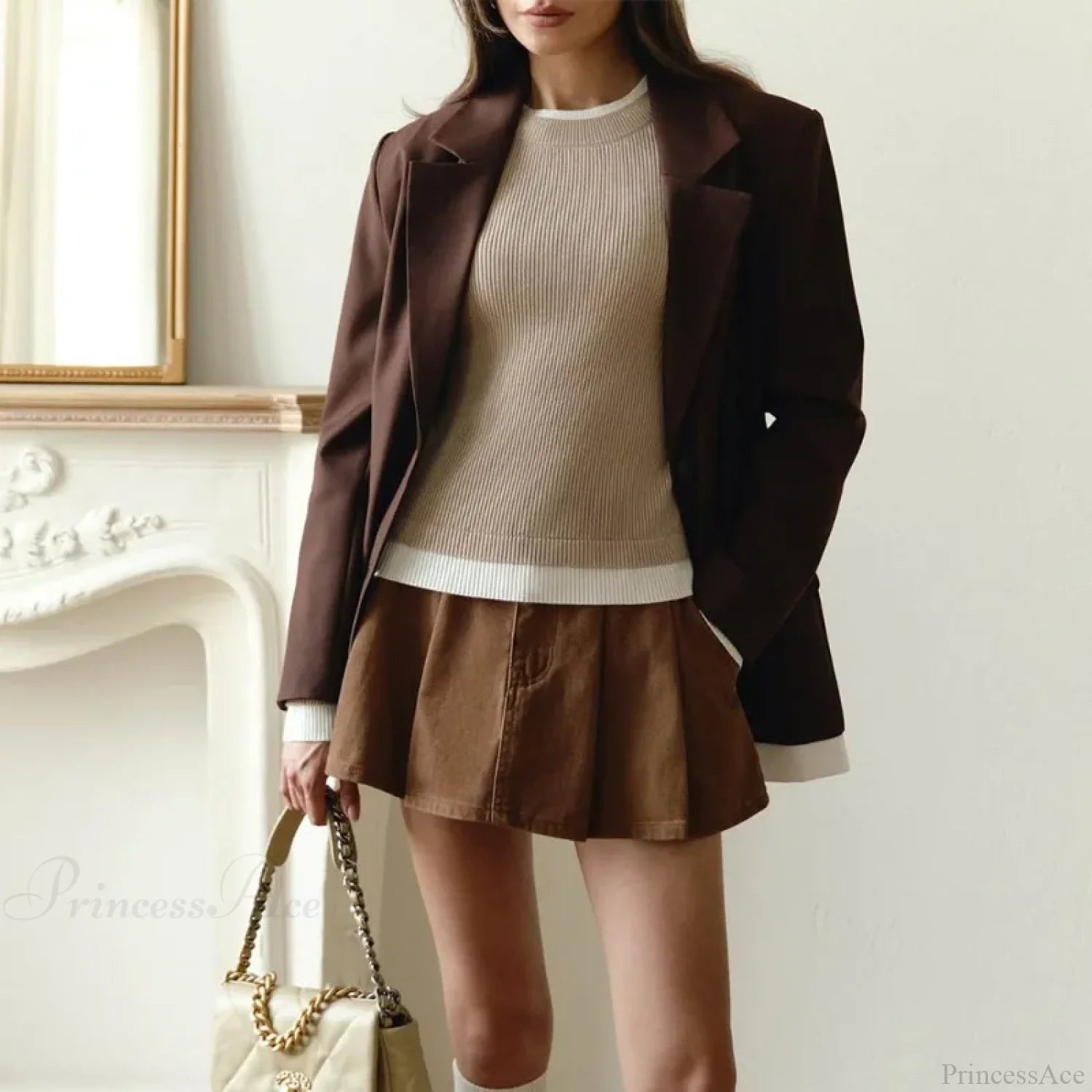 Tight Slim Long Sleeve O-neck Sweater