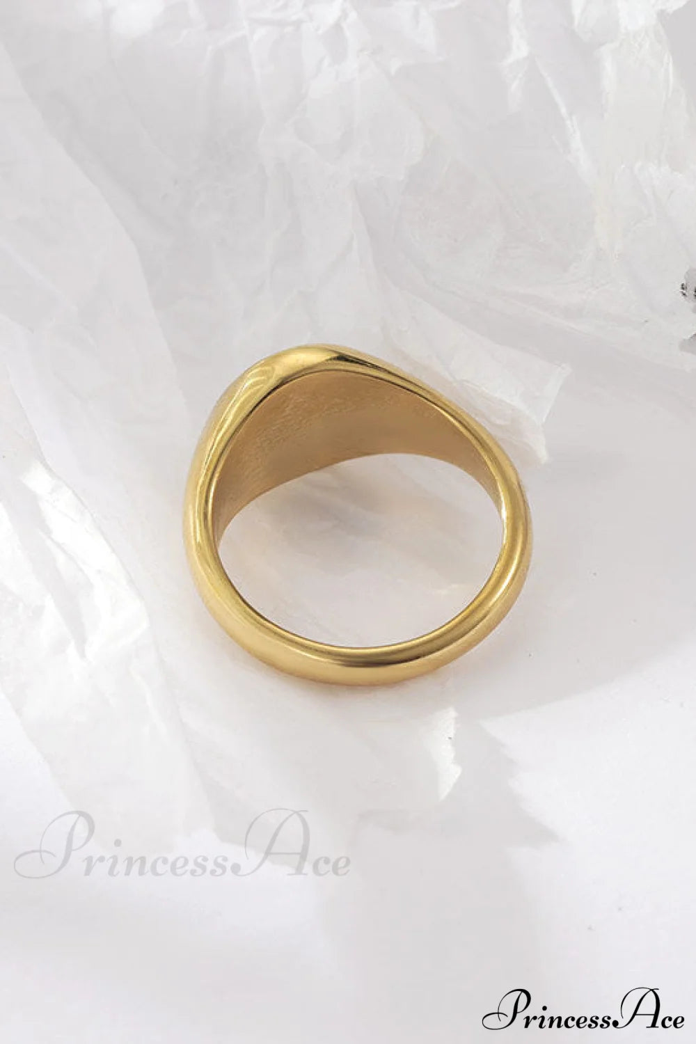 Titanium Steel Natural Opal Closed Rings