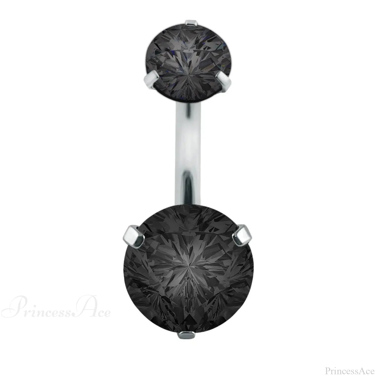 Traditional Zircon Drip Medieval Stomach Ring Black Zircon / CHINA