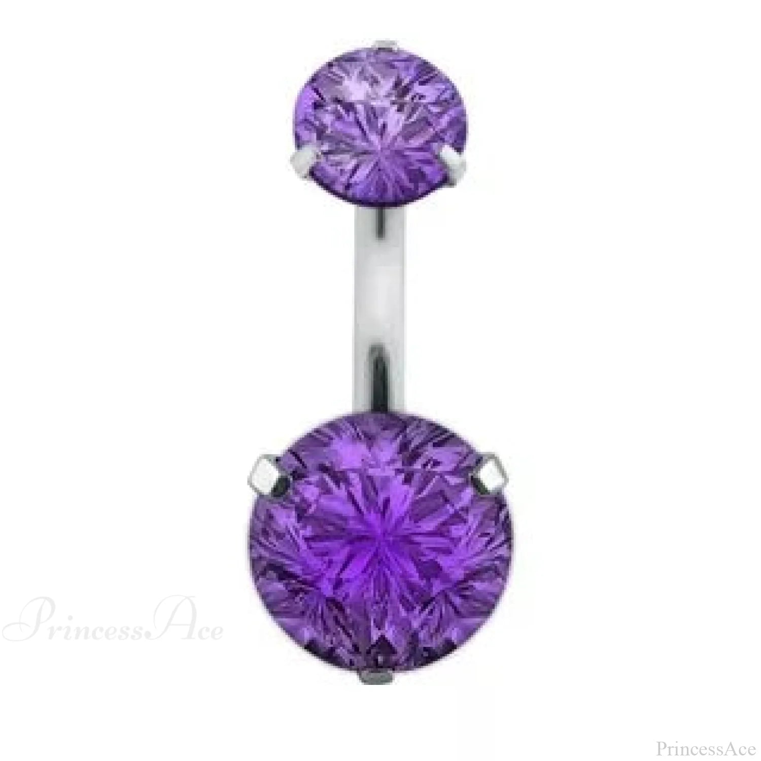 Traditional Zircon Drip Medieval Stomach Ring Purple Zircon / CHINA