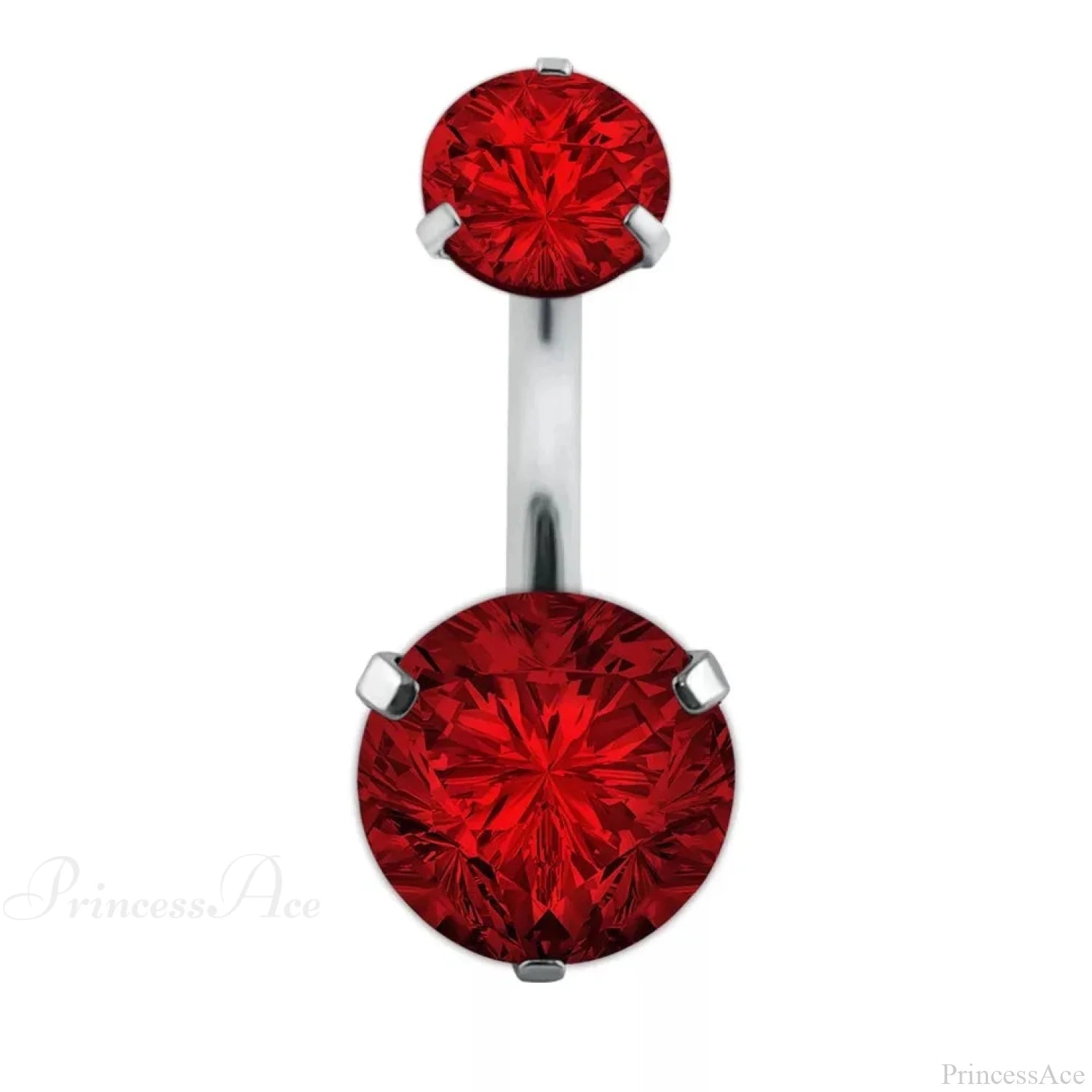 Traditional Zircon Drip Medieval Stomach Ring Red Zircon / CHINA
