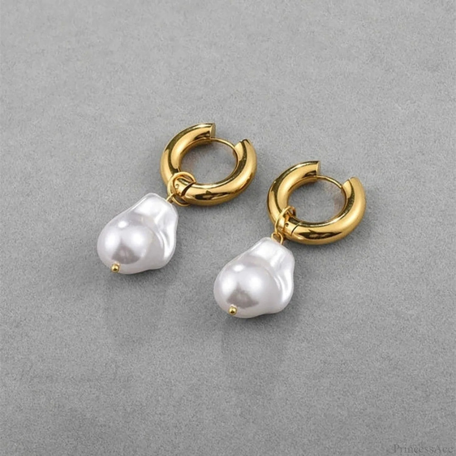 Tranquil Dove Ceramic Metal Circle Hoop Earring white2