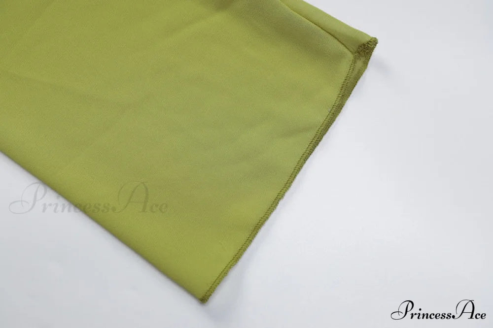 Trim Lace T-Shirt 90S With Chiffon Ruffles Up And Vintage Green Detail