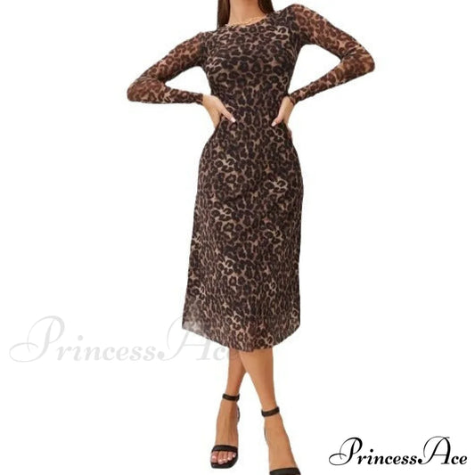 True Hues Stylish Velvet Dress Leopard Print / Xs Dressy Dresses