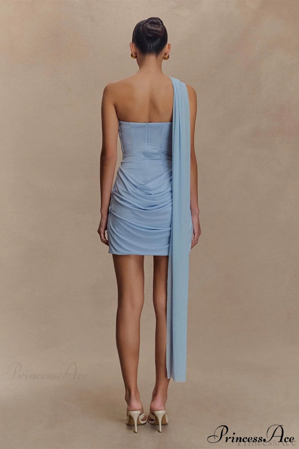 Tulle Sash Strapless Bodycon Party Dress