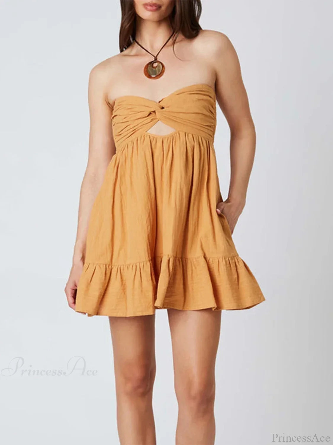 Twisted Cut-Out Mini Dress orange / S minidress-250223