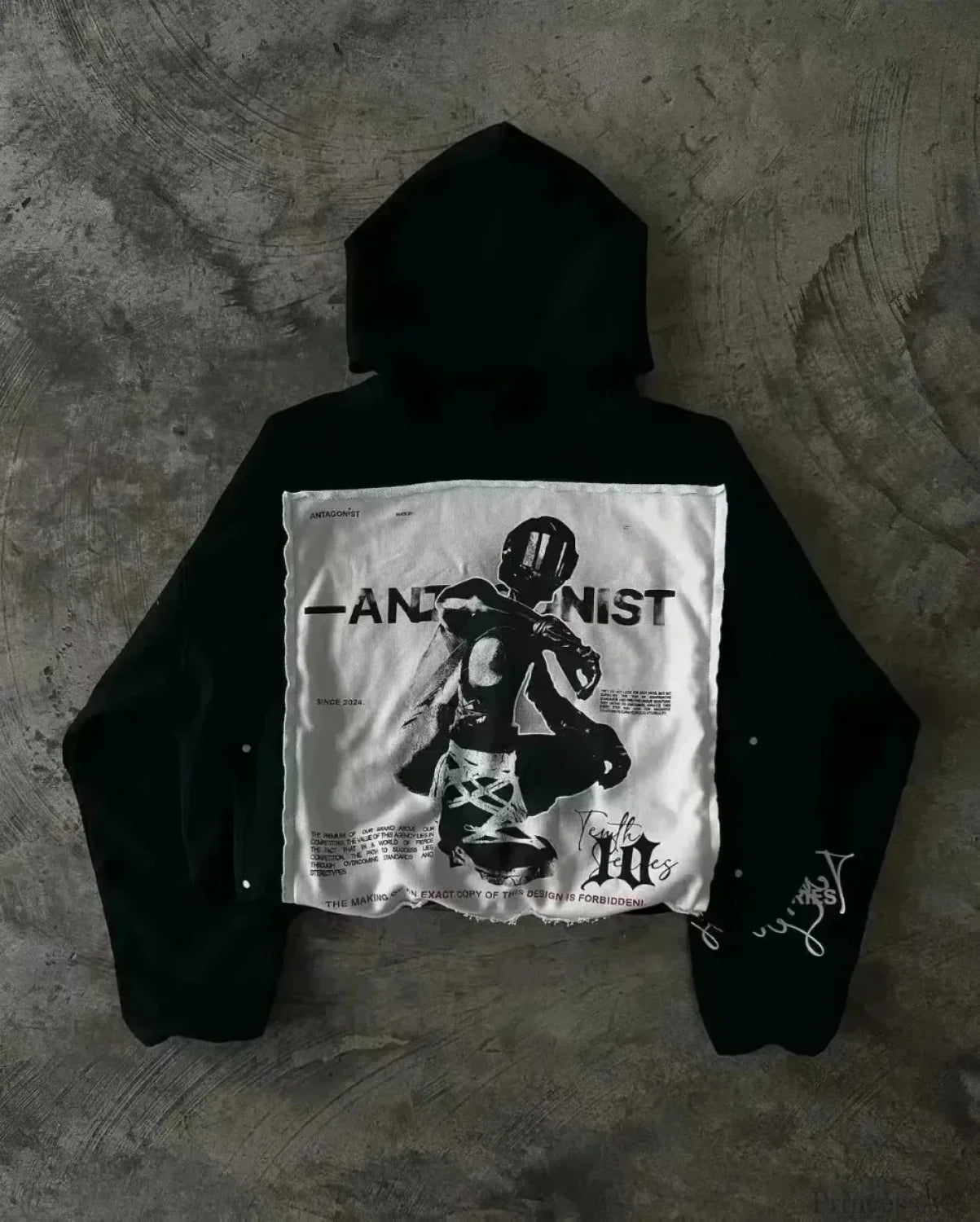 Two-Face Graphic Oversized Hoodie black 6 / S