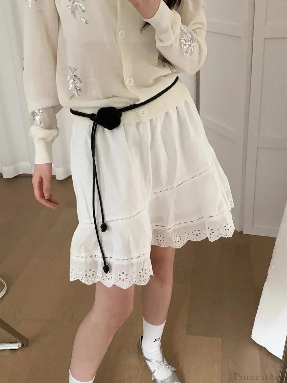 Unconventional Mysterious Flowery Cord Girdle