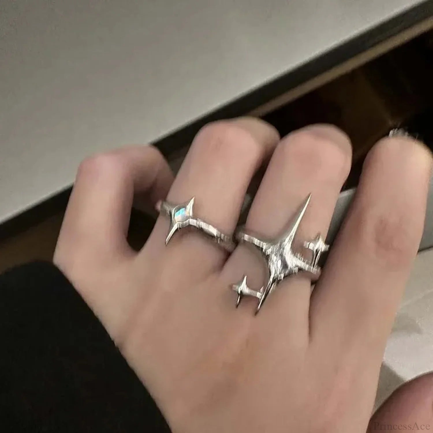 Unpredictable Cross Star Gothic Ring