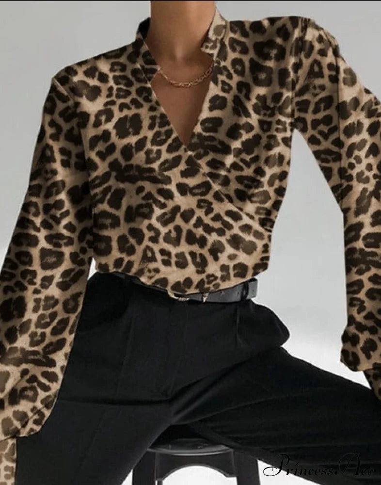 V-Neck Shirt - Tiara Tops & Blouses